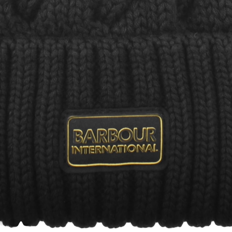 Image number 3 for Barbour International Drift Cable Beanie Black