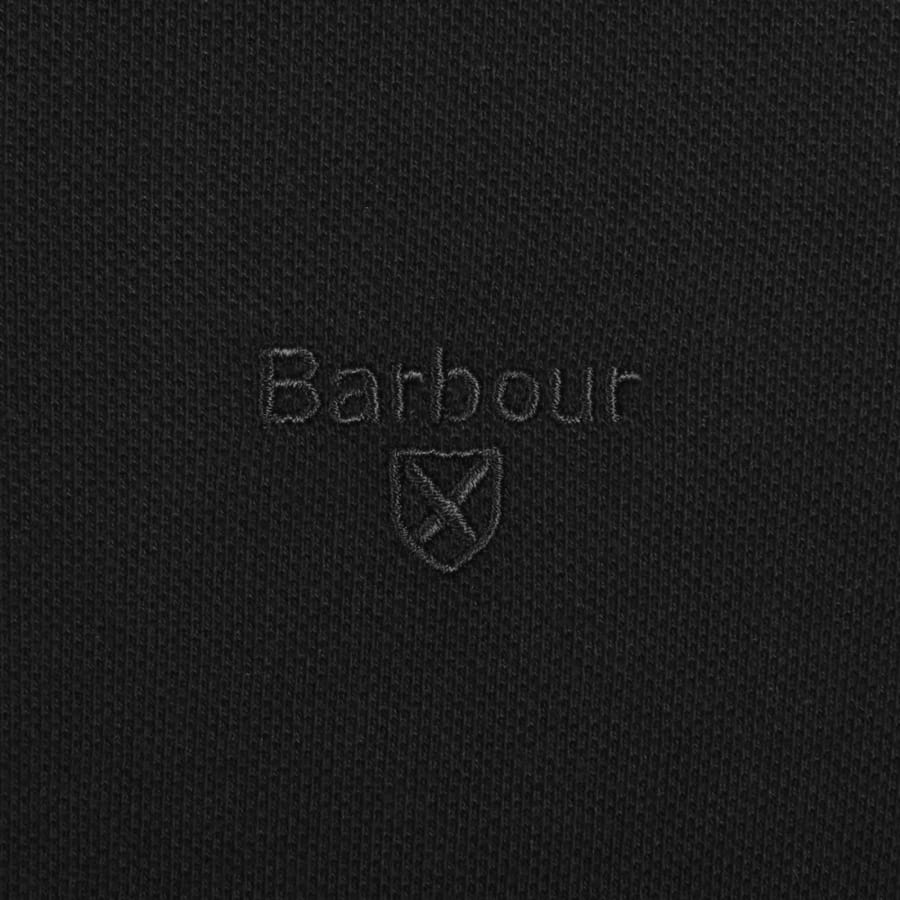 Image number 3 for Barbour Essential Tartan Placket Polo Black
