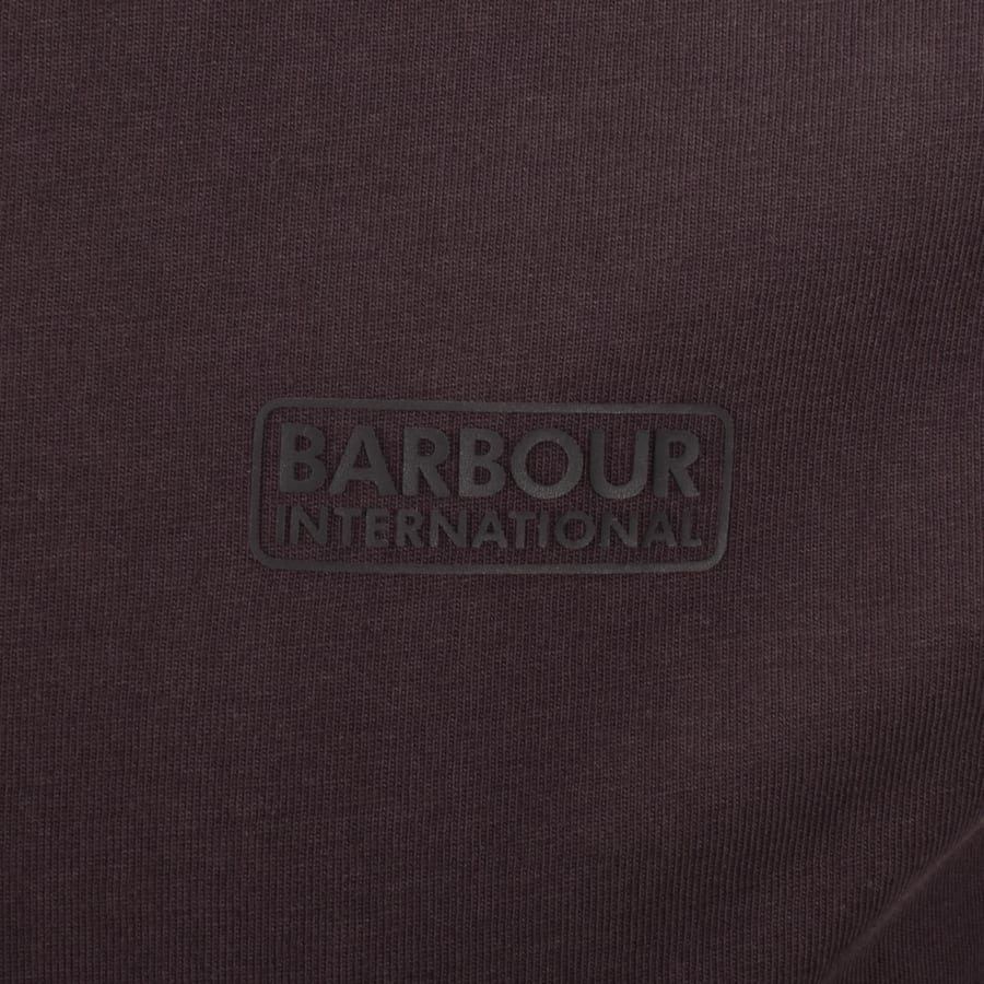 Image number 3 for Barbour International Small Logo T Shirt Burgundy
