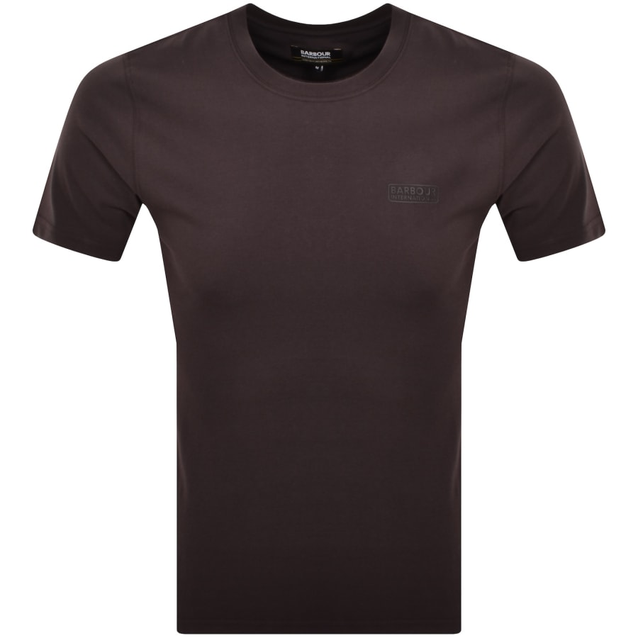 Image number 1 for Barbour International Small Logo T Shirt Burgundy