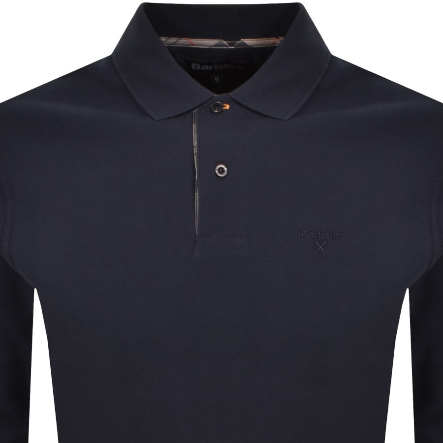 Image number 2 for Barbour Essential Tartan Placket Polo Navy