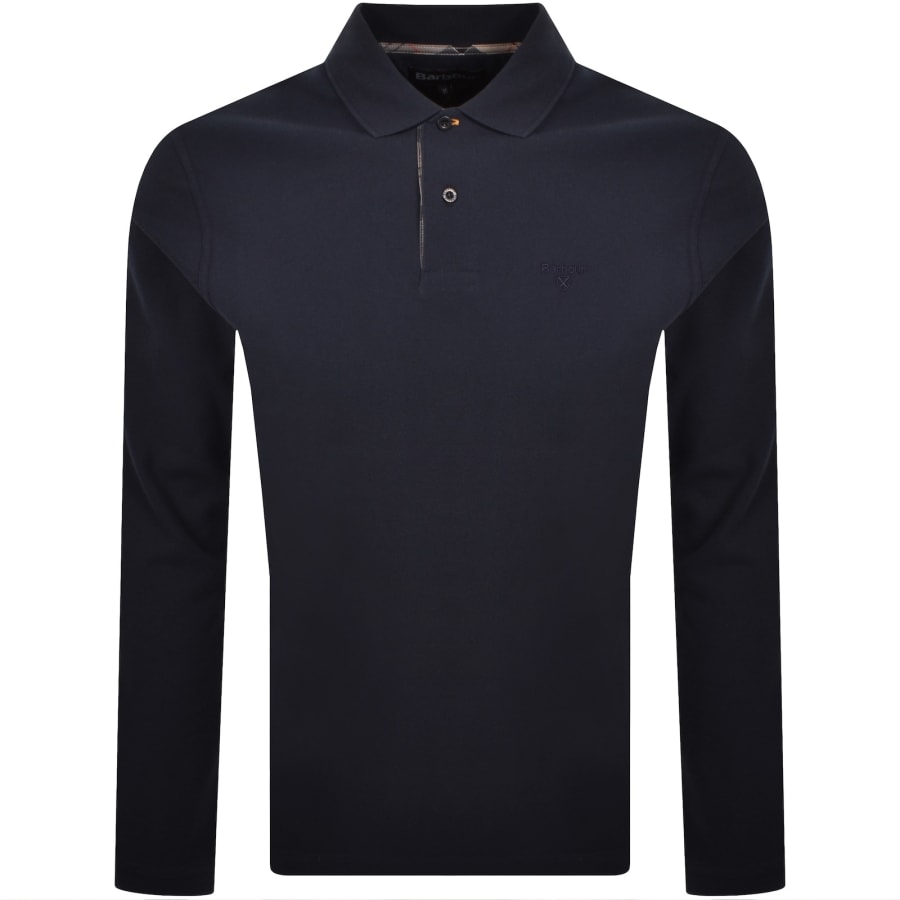 Image number 1 for Barbour Essential Tartan Placket Polo Navy