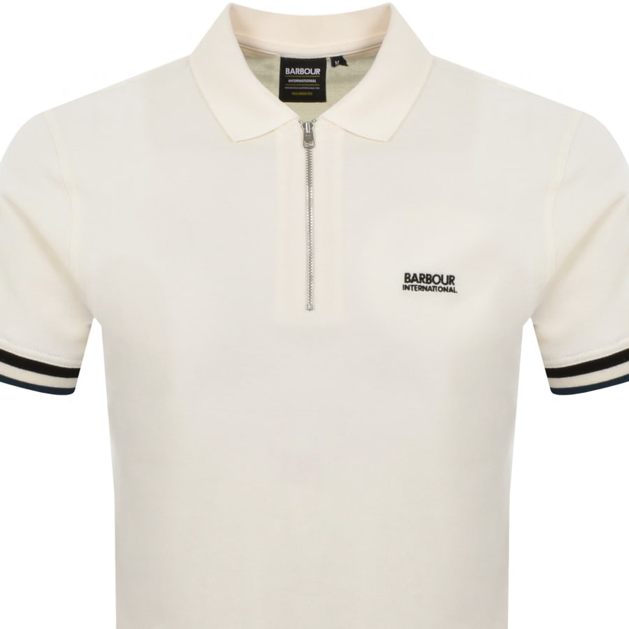 Image number 2 for Barbour International Buxton Polo T Shirt Cream