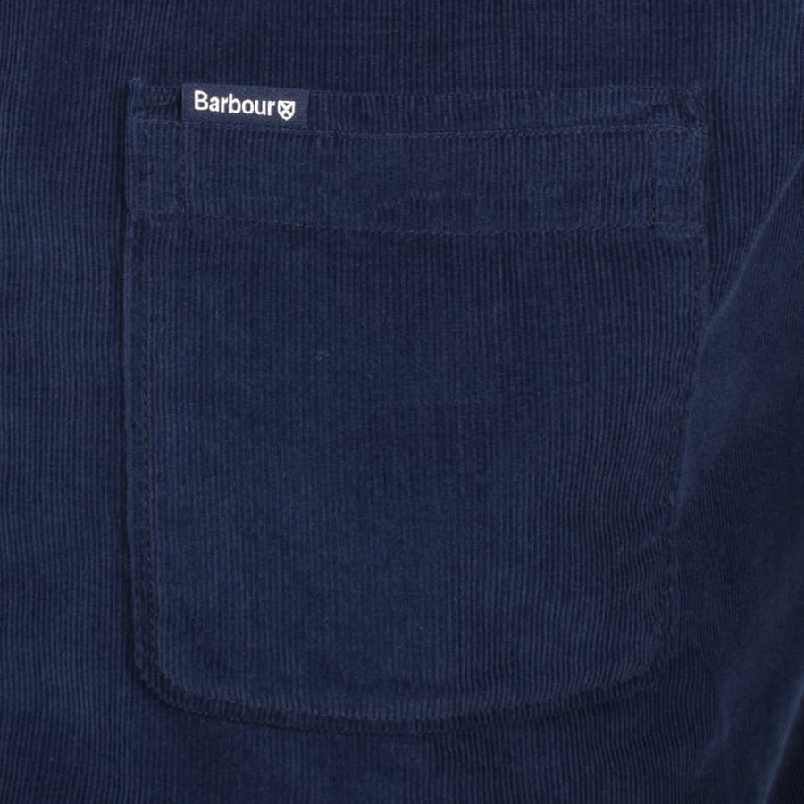 Image number 3 for Barbour Long Sleeved Corduroy Shirt Navy