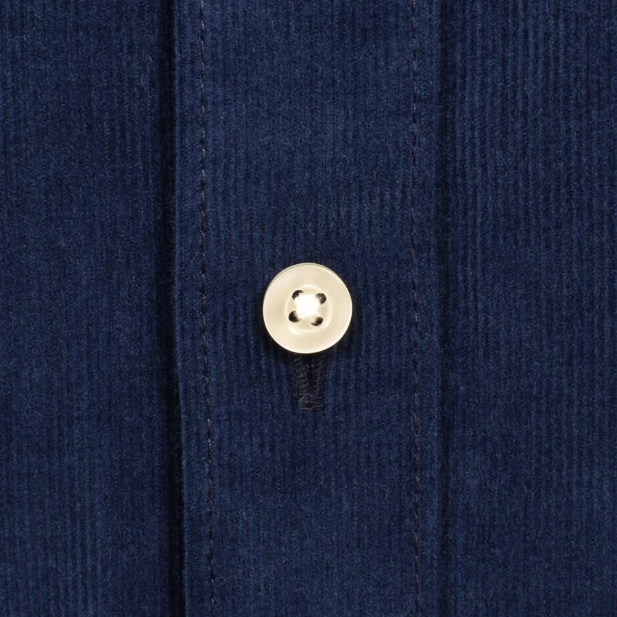 Image number 5 for Barbour Long Sleeved Corduroy Shirt Navy