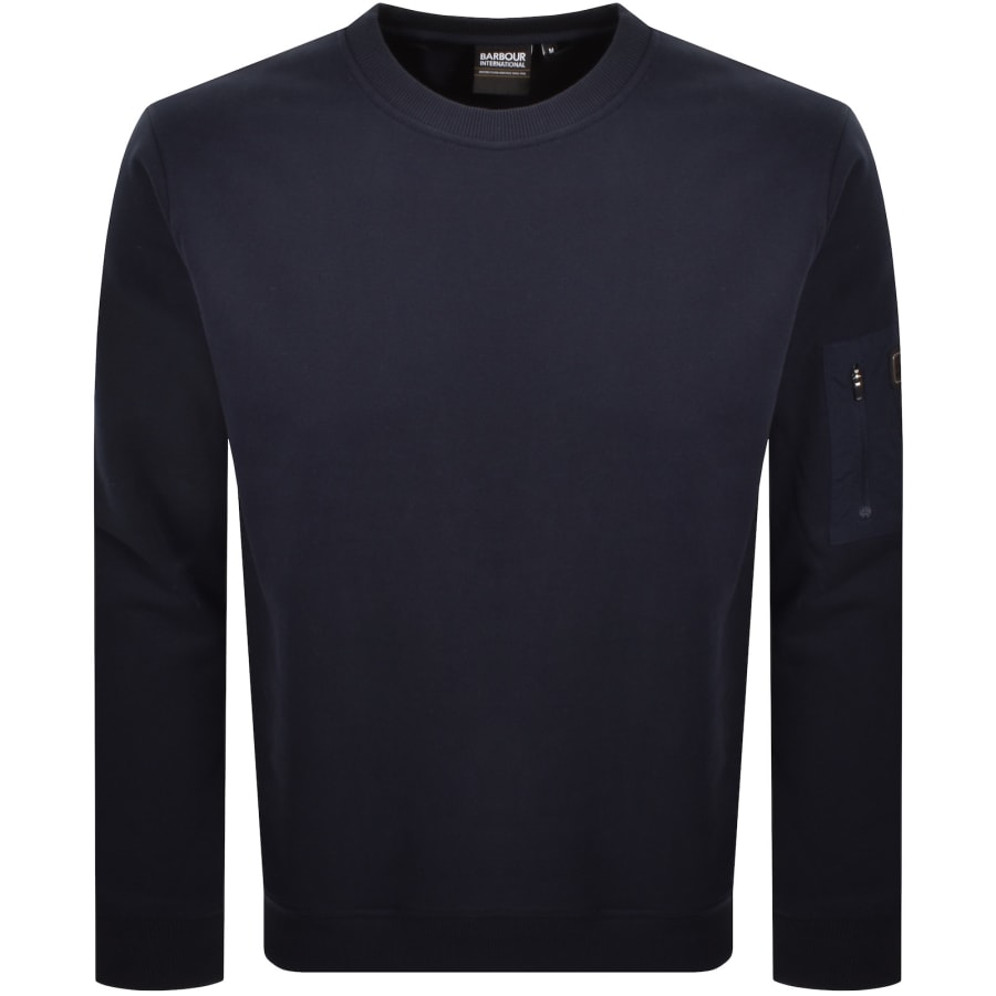 Image number 2 for Barbour International Grip Sweatshirt Navy