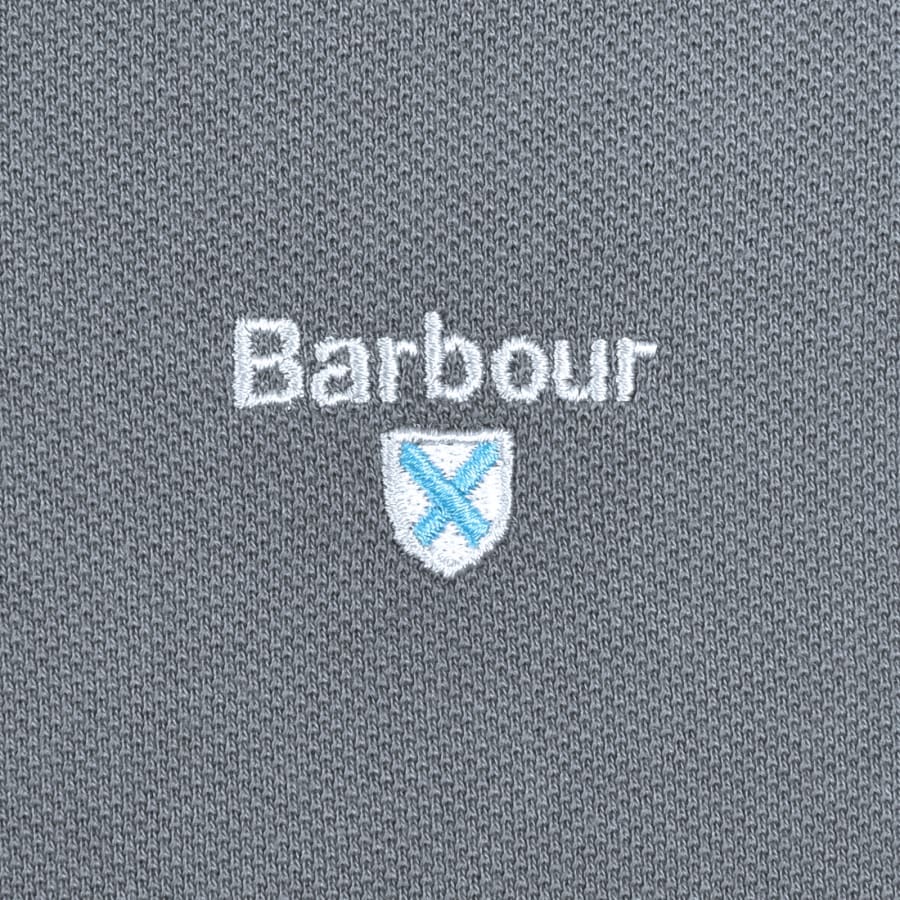 Image number 3 for Barbour Tartan Pique Polo T Shirt Blue