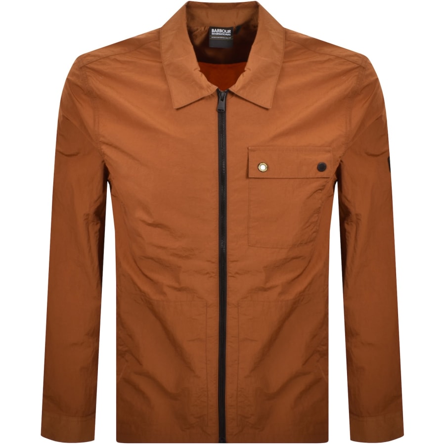 Image number 2 for Barbour International Inline Overshirt Orange