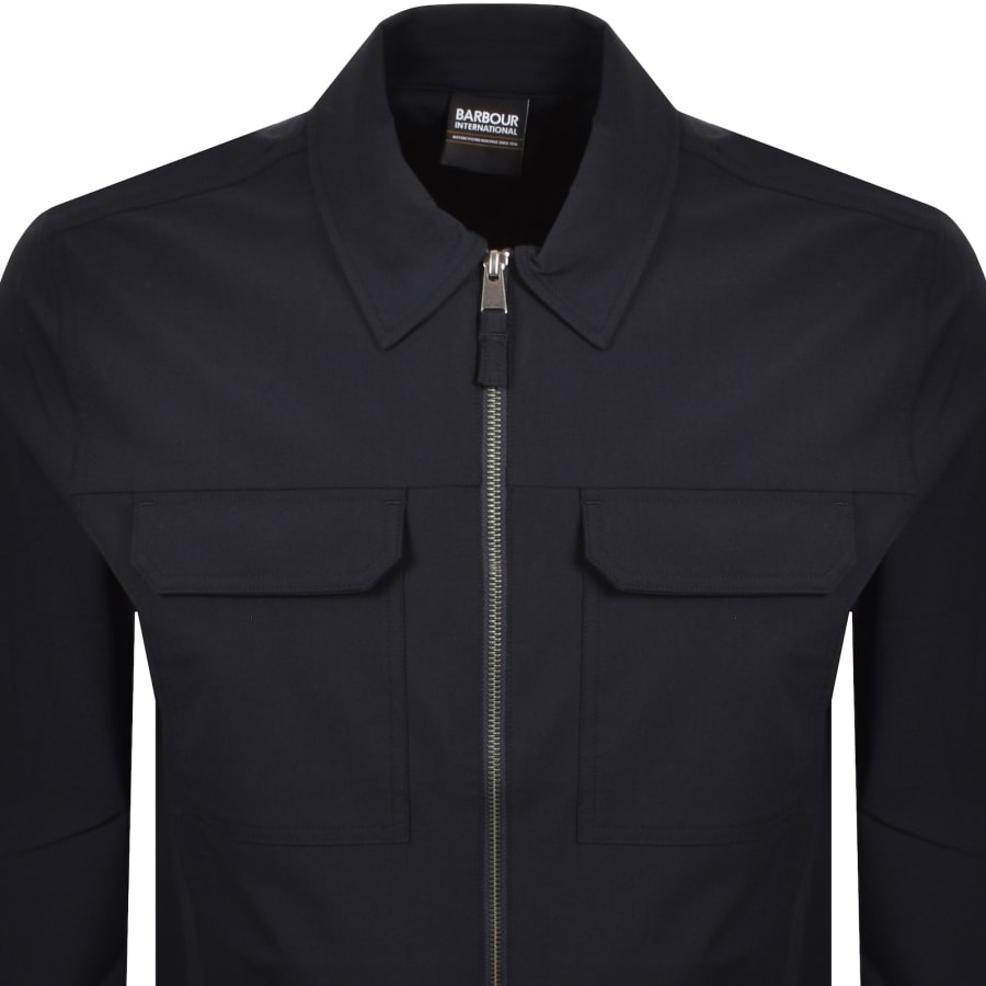 Image number 3 for Barbour International Ash Overshirt Navy
