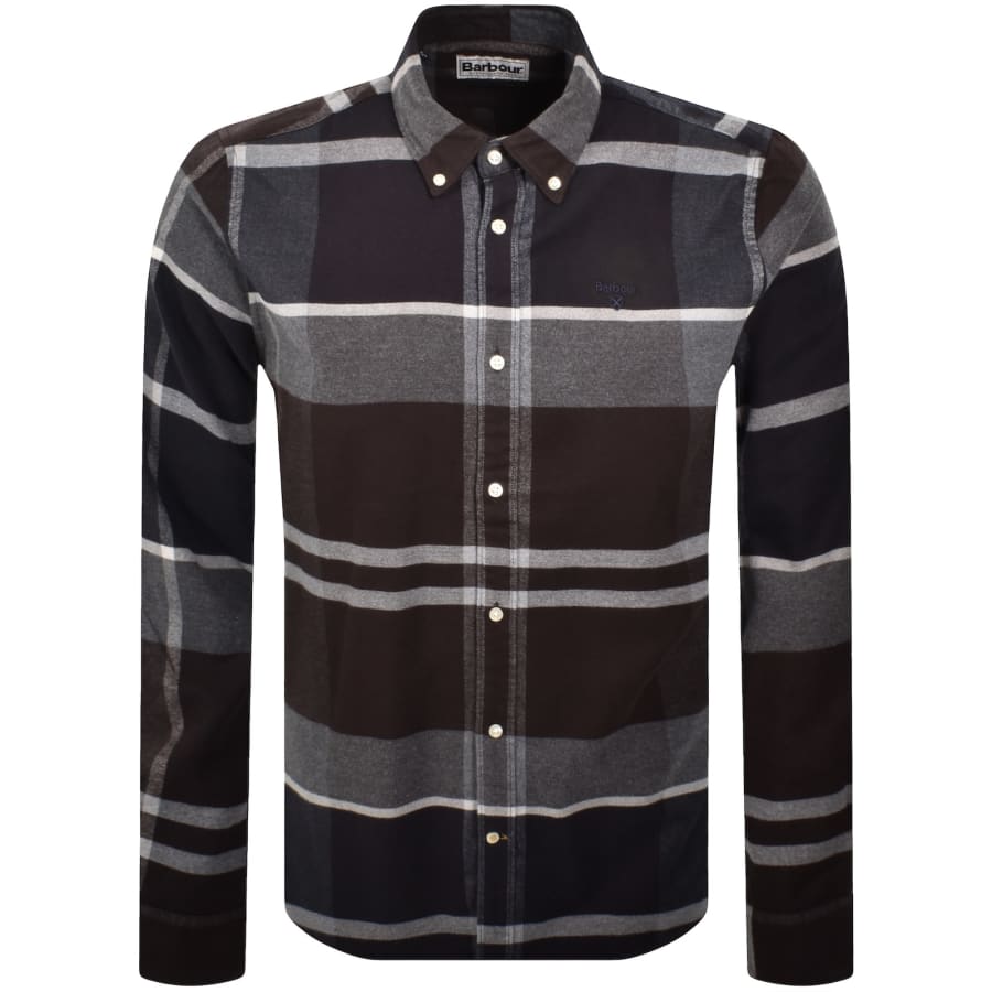 Image number 1 for Barbour Iceloch Long Sleeved Shirt Navy