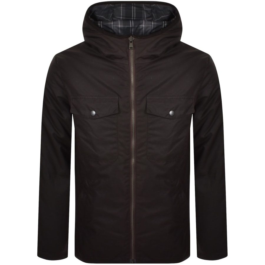 Image number 2 for Barbour International Blane Wax Overshirt Brown