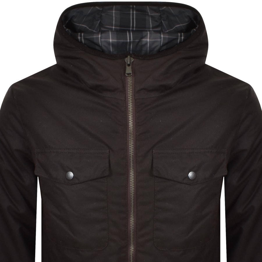 Image number 3 for Barbour International Blane Wax Jacket Brown