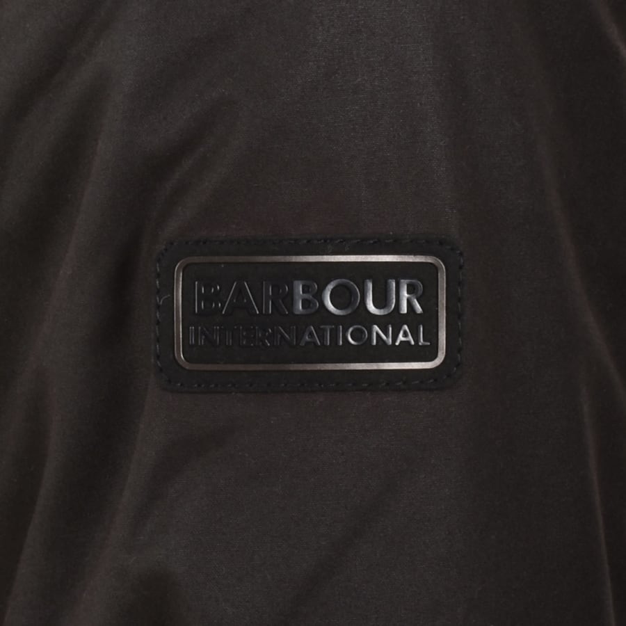 Image number 4 for Barbour International Blane Wax Overshirt Brown