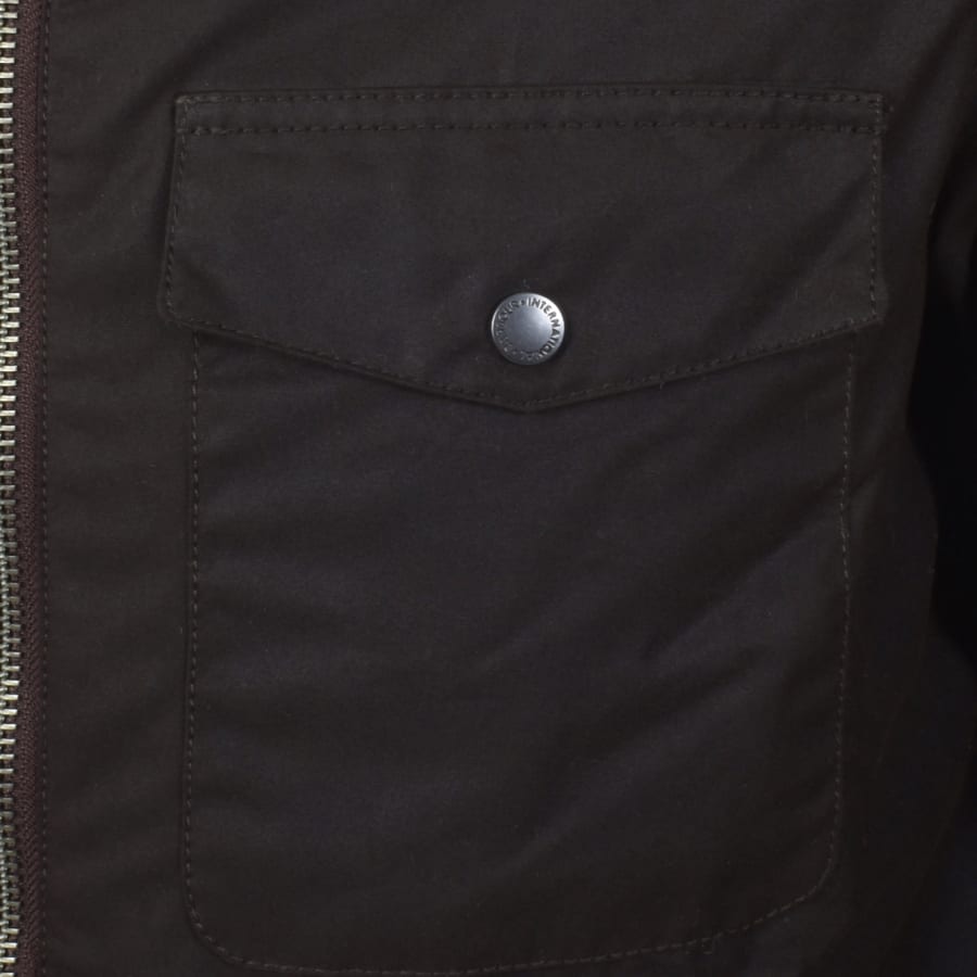 Image number 5 for Barbour International Blane Wax Jacket Brown