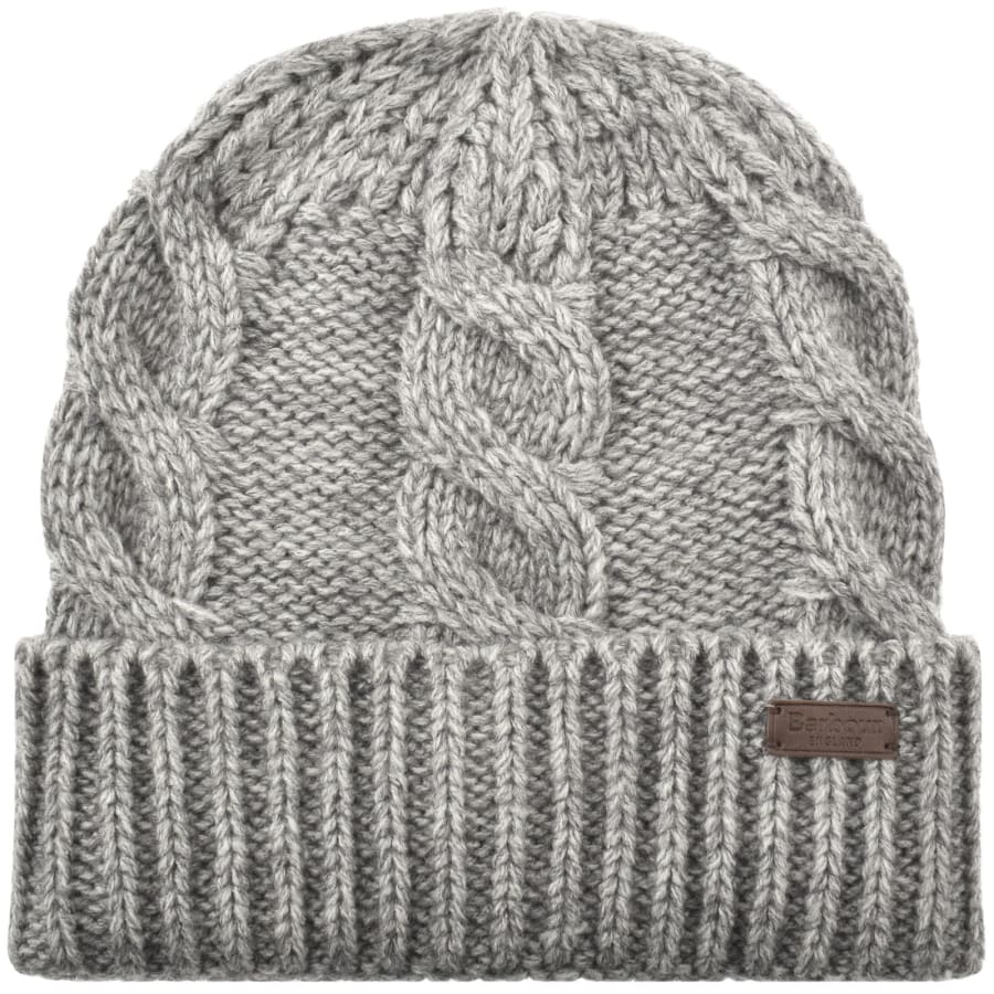 Image number 2 for Barbour Beanie and Scarf Gift Set Grey