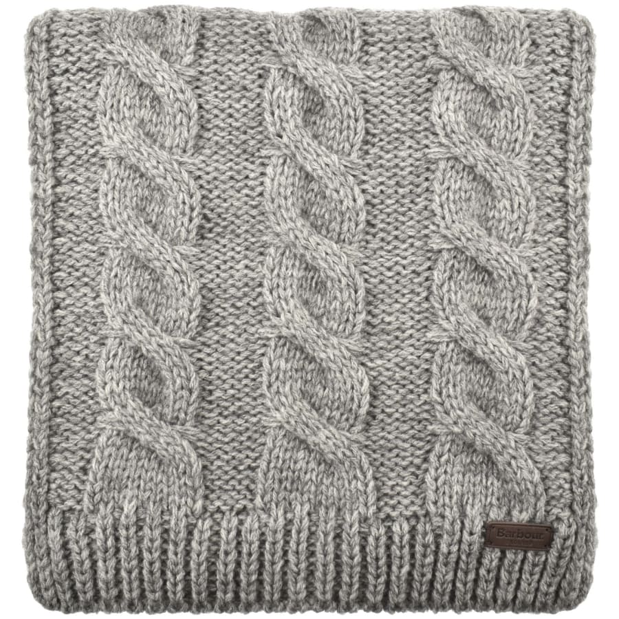 Image number 3 for Barbour Beanie and Scarf Gift Set Grey