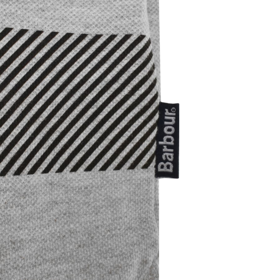 Image number 3 for Barbour Blaine Long Sleeve Polo T Shirt Grey