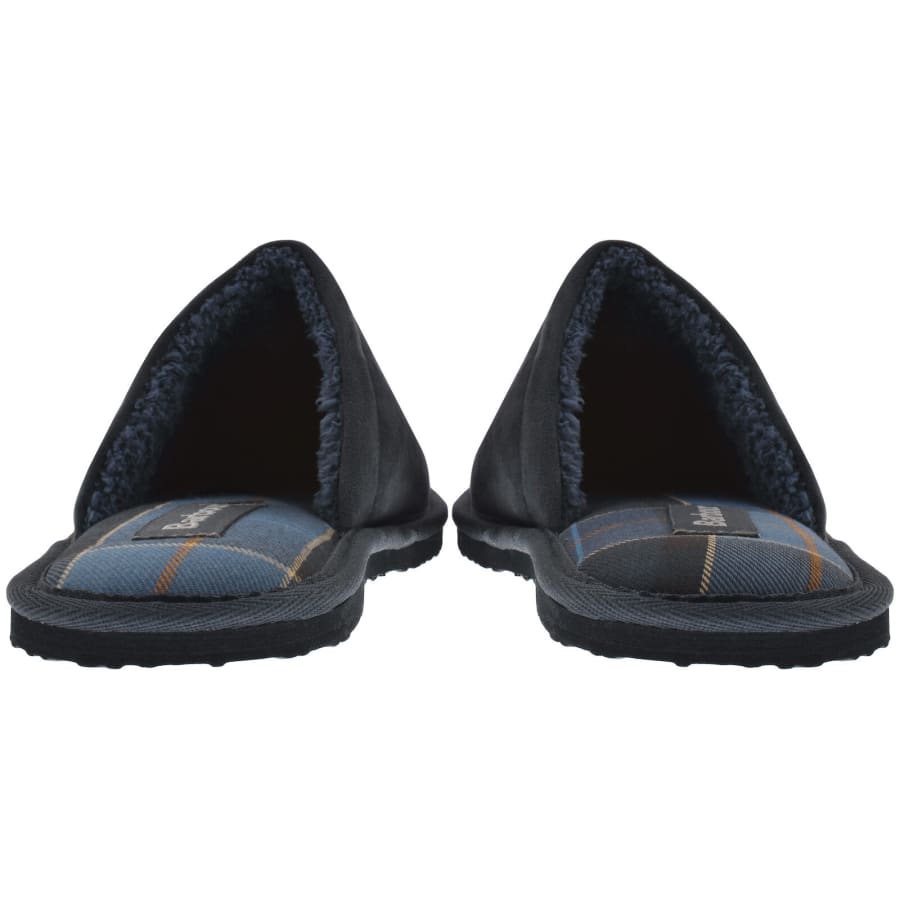 Image number 3 for Barbour Everitt Mule Slippers Navy