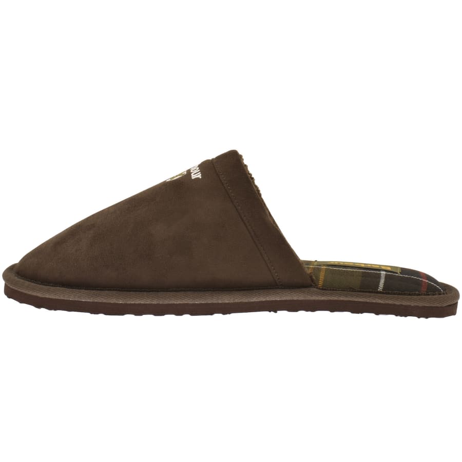 Image number 2 for Barbour Everitt Mule Slippers Brown