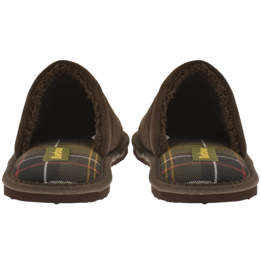 Image number 3 for Barbour Everitt Mule Slippers Brown