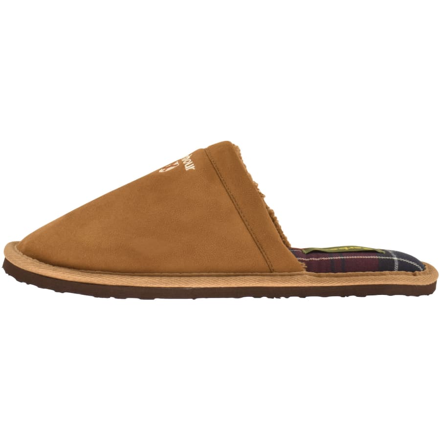 Image number 2 for Barbour Everitt Mule Slippers Brown