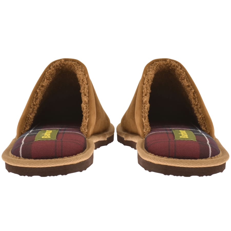 Image number 3 for Barbour Everitt Mule Slippers Brown