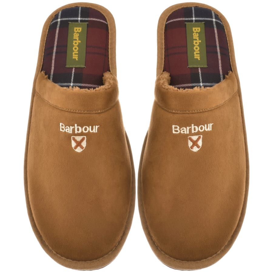 Image number 1 for Barbour Everitt Mule Slippers Brown