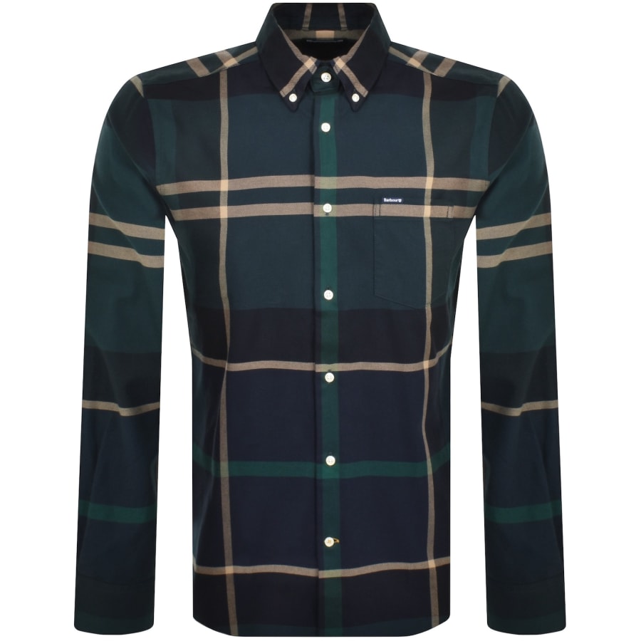 Image number 1 for Barbour Dunoon Check Long Sleeved Shirt Green