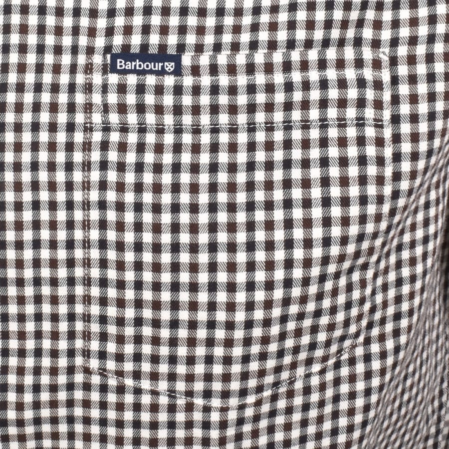 Image number 3 for Barbour Padshaw Gingham Shirt Brown