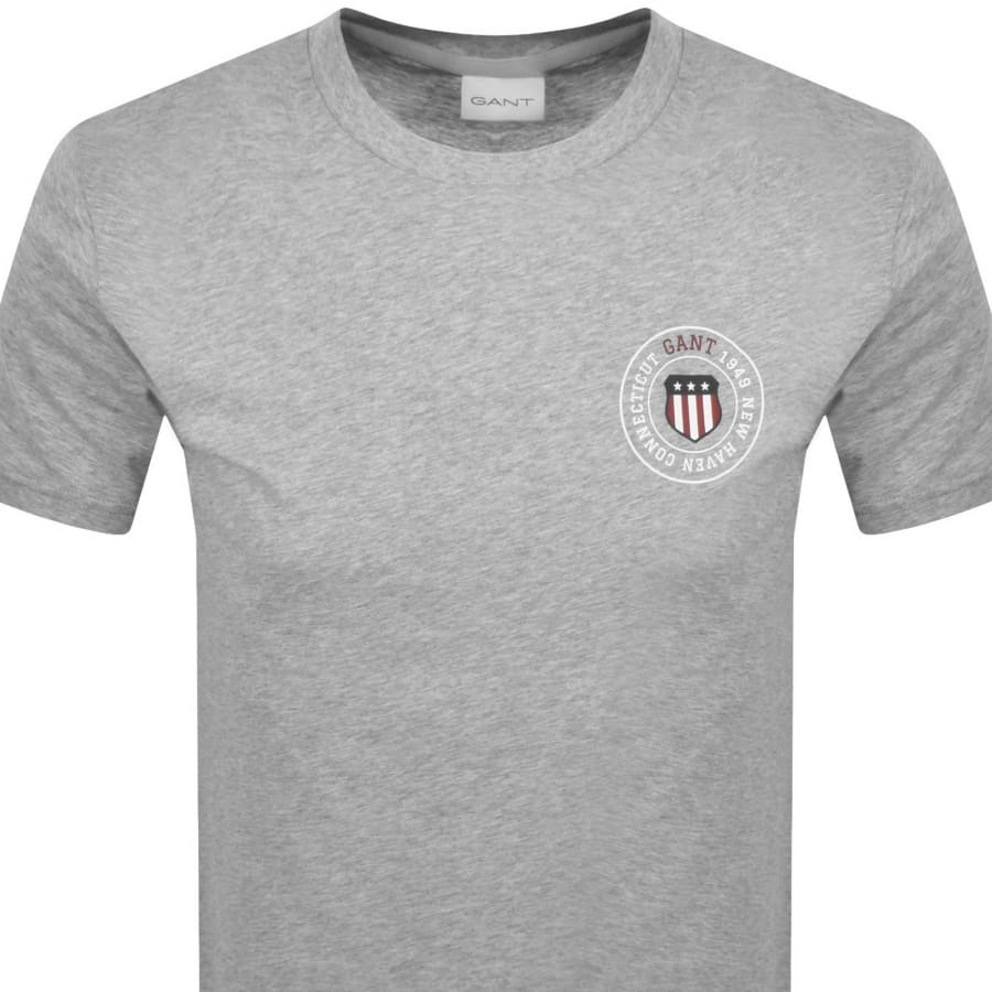 Image number 2 for Gant Graphic T Shirt Grey