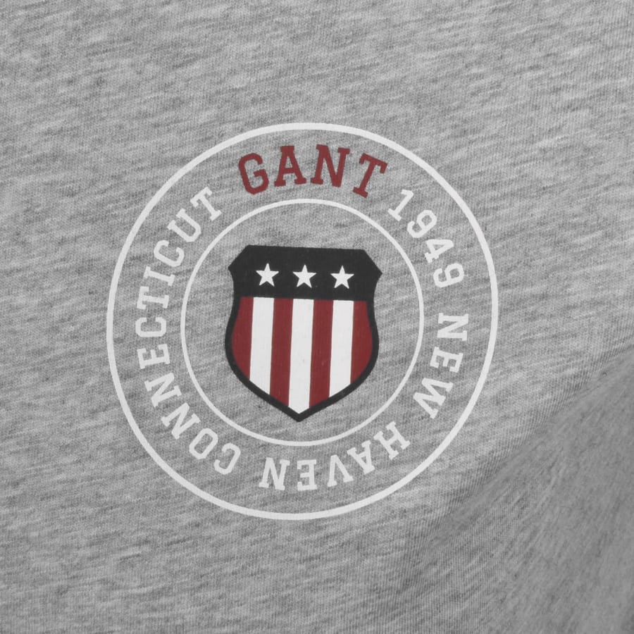 Image number 3 for Gant Graphic T Shirt Grey