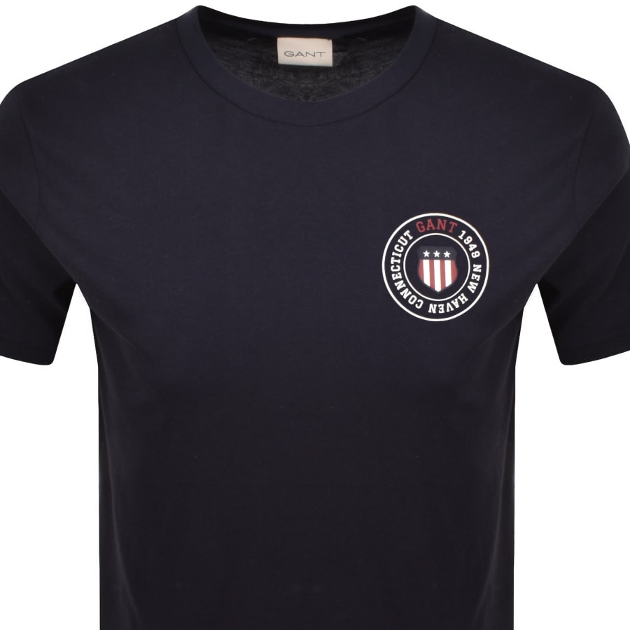 Image number 2 for Gant Graphic T Shirt Navy