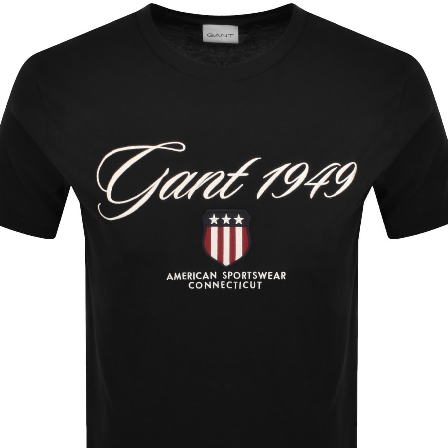 Image number 2 for Gant Graphic T Shirt Black