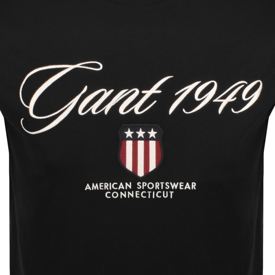 Image number 3 for Gant Graphic T Shirt Black