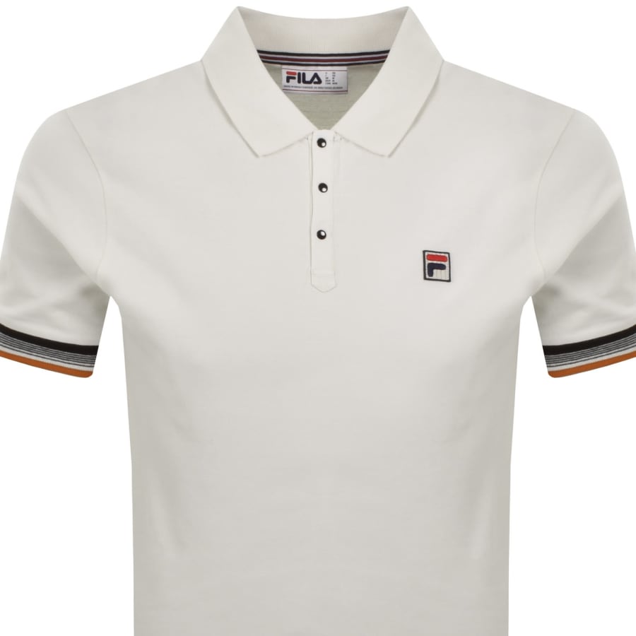 Image number 2 for Fila Cuff Detail Polo Cream