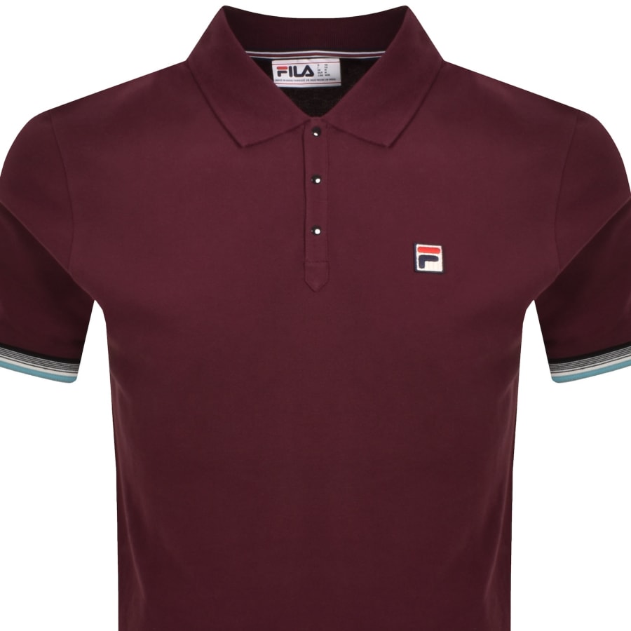 Image number 2 for Fila Cuff Detail Polo Purple