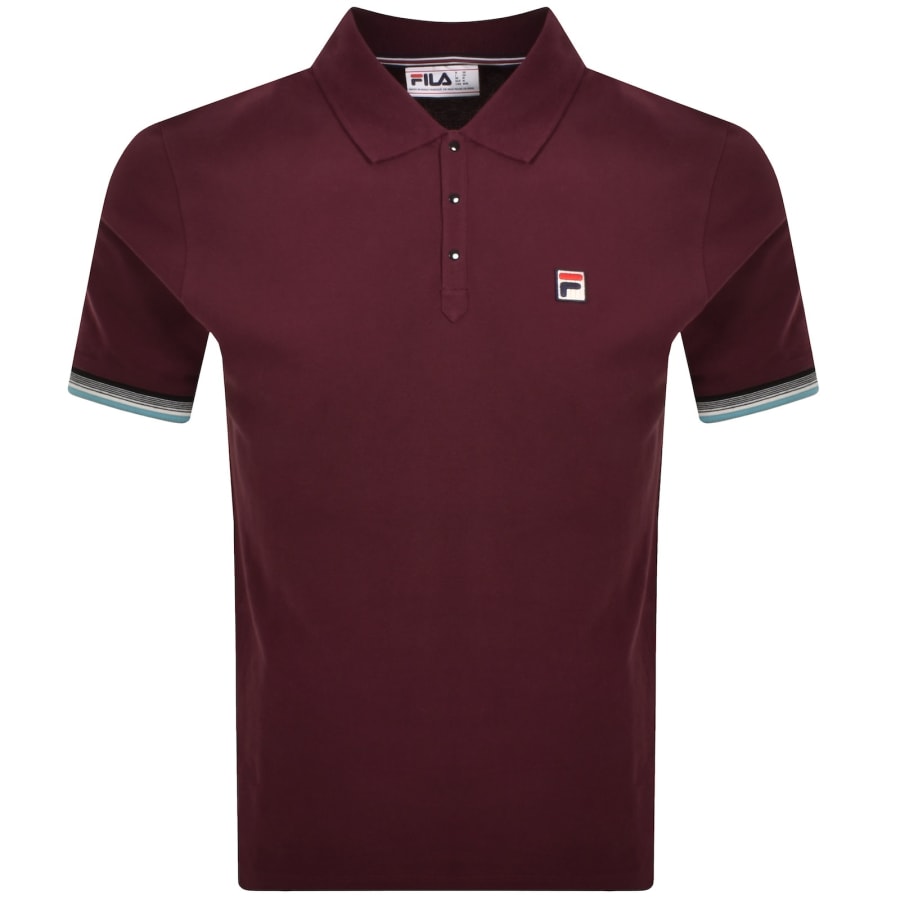 Image number 1 for Fila Cuff Detail Polo Purple
