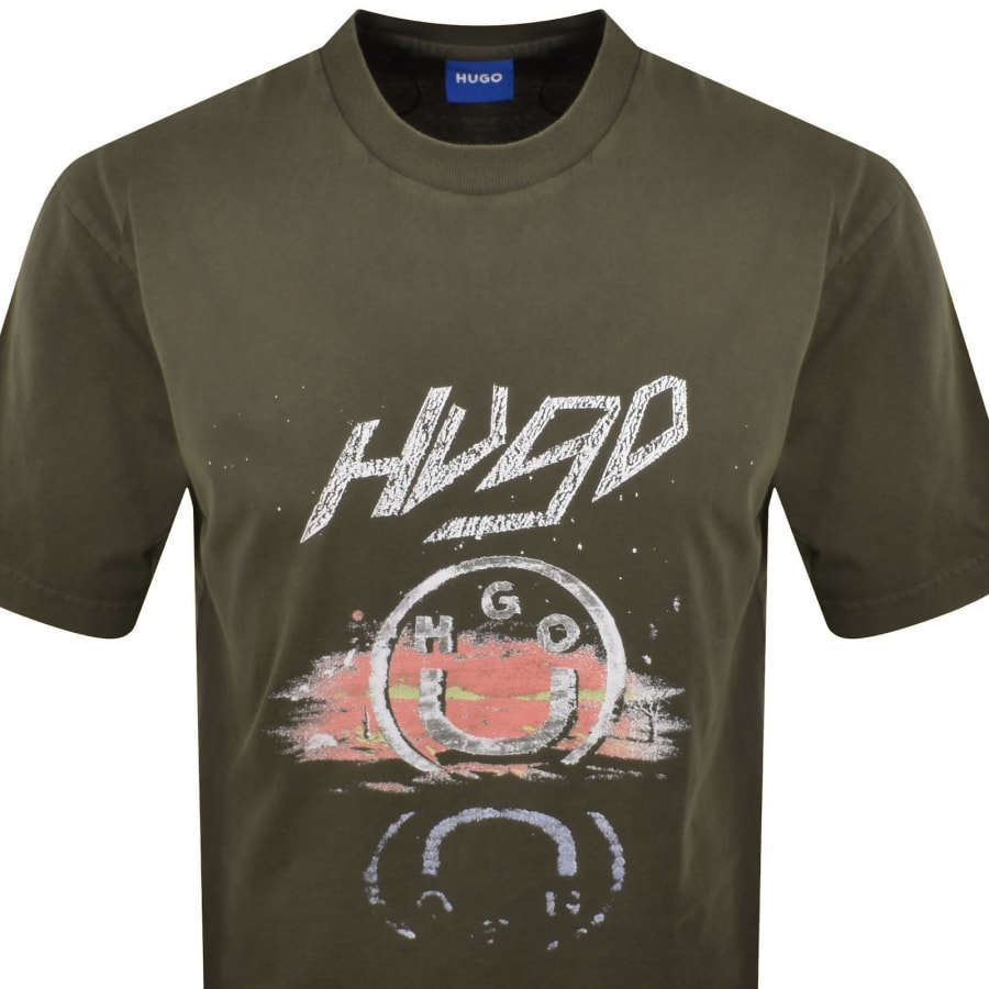 Image number 2 for HUGO Blue Noctornix T Shirt Brown