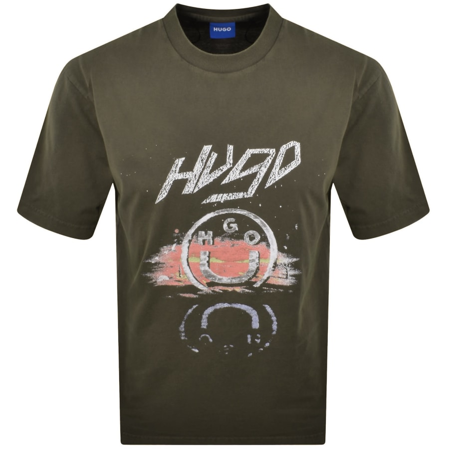 Image number 1 for HUGO Blue Noctornix T Shirt Brown