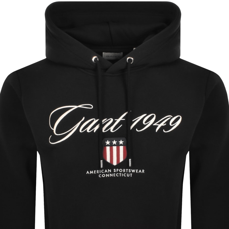 Image number 2 for Gant Graphic Hoodie Black