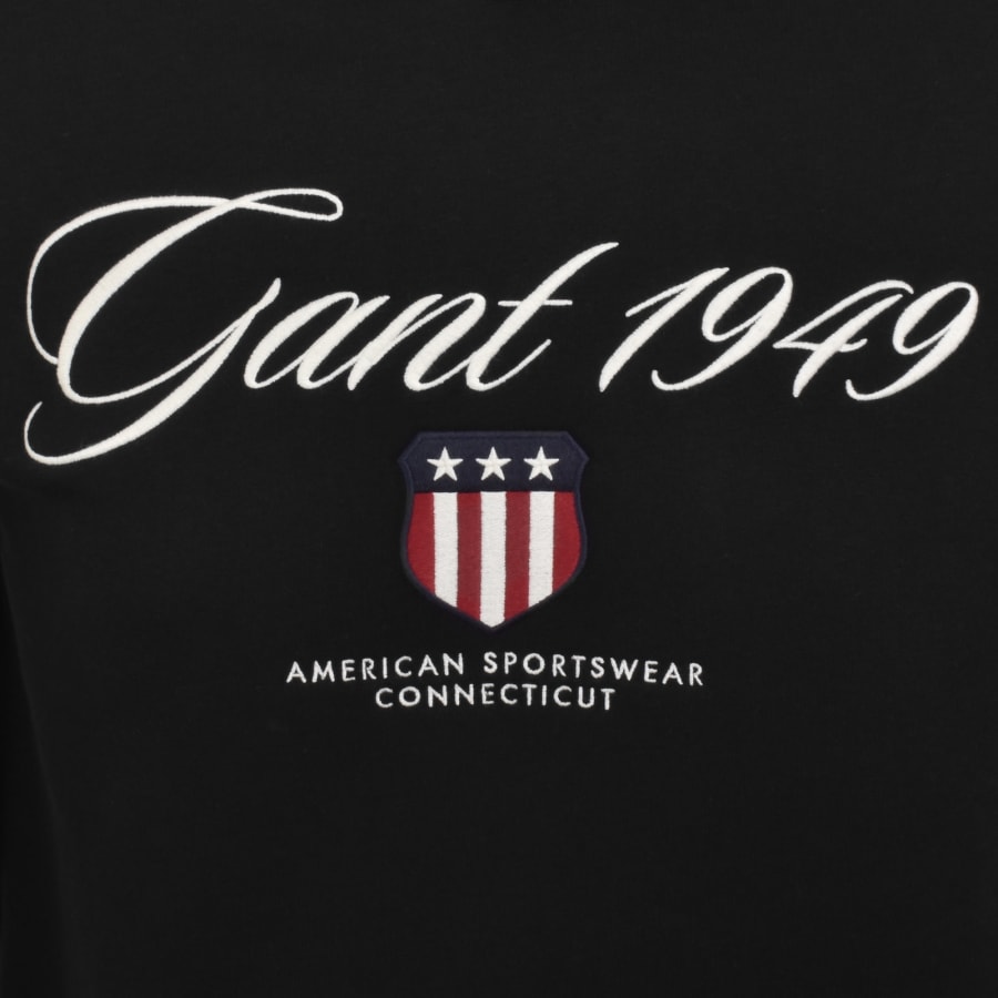 Image number 3 for Gant Graphic Hoodie Black