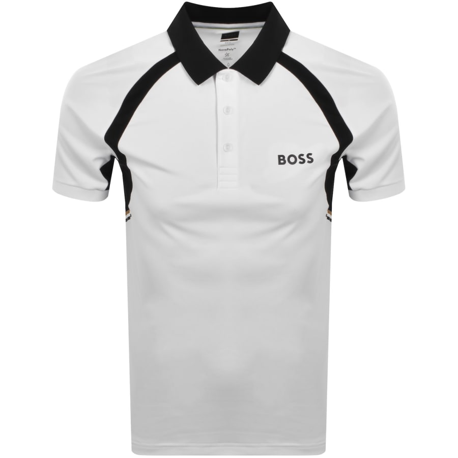 Image number 1 for BOSS Quick Dry Slim Polo T Shirt White