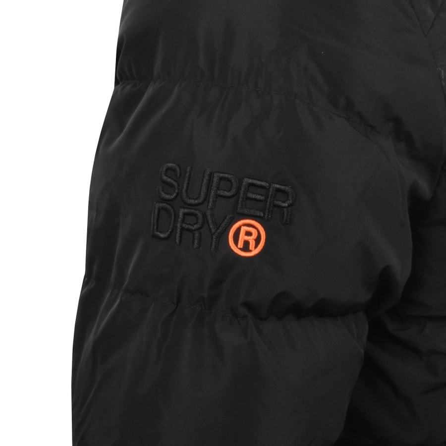 Image number 4 for Superdry Hooded Sports Puffer Jacket Black