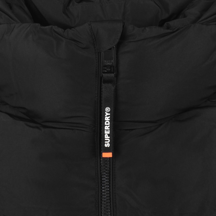 Image number 5 for Superdry Hooded Sports Puffer Jacket Black