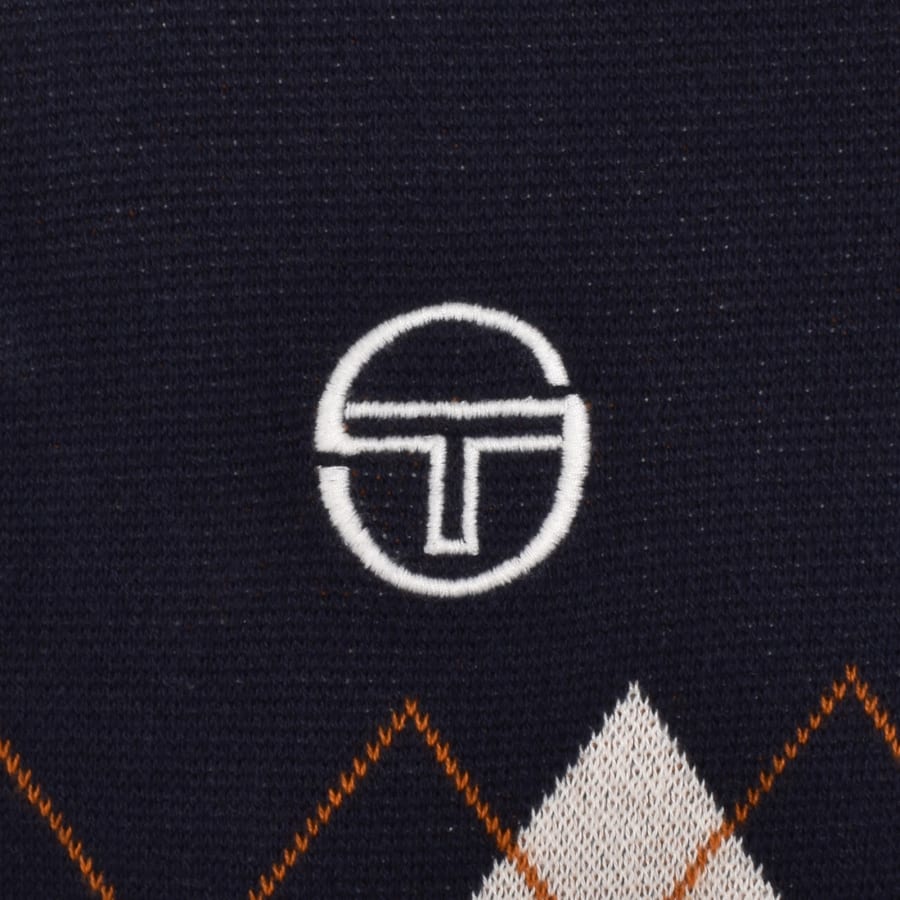 Image number 3 for Sergio Tacchini Sangro Quarter Zip Jumper Navy
