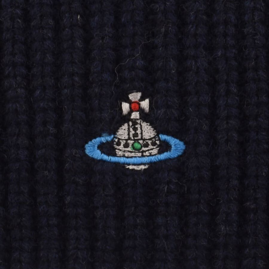 Image number 3 for Vivienne Westwood Wool Knit Beanie Navy
