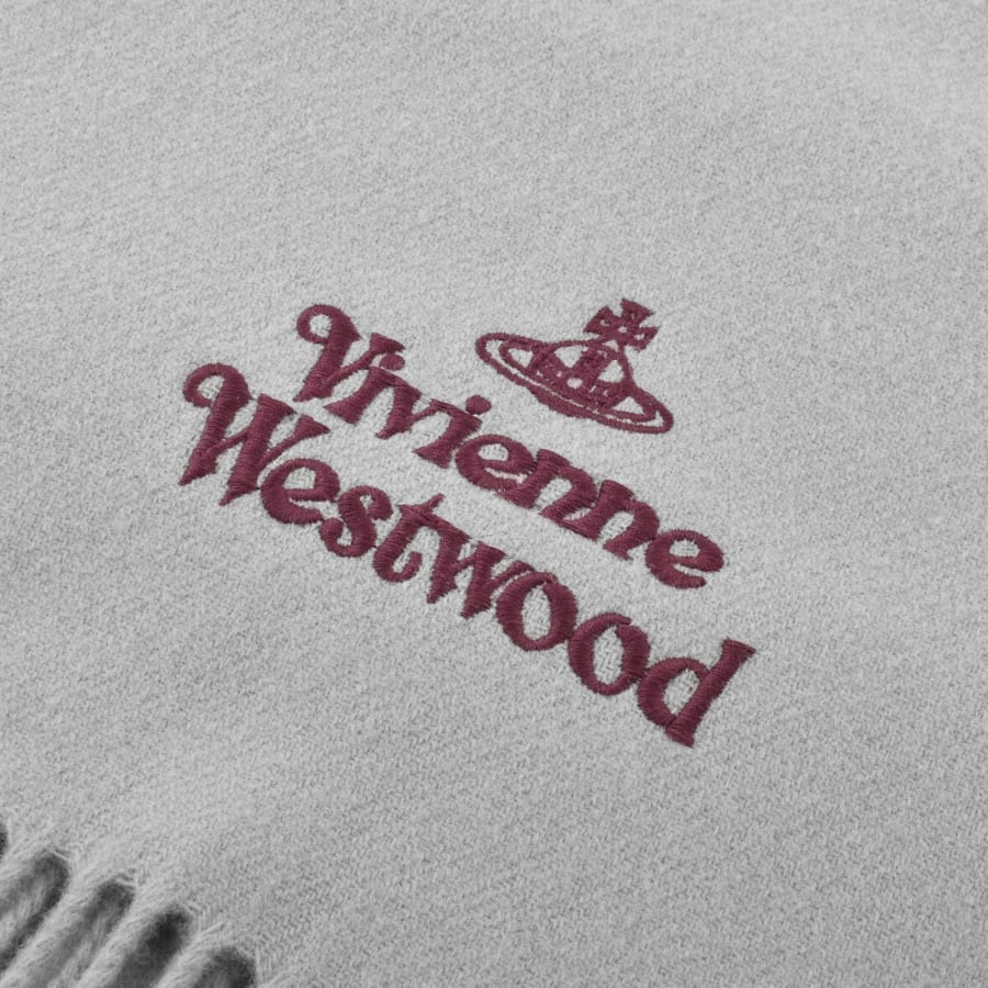 Image number 3 for Vivienne Westwood Logo Scarf Grey