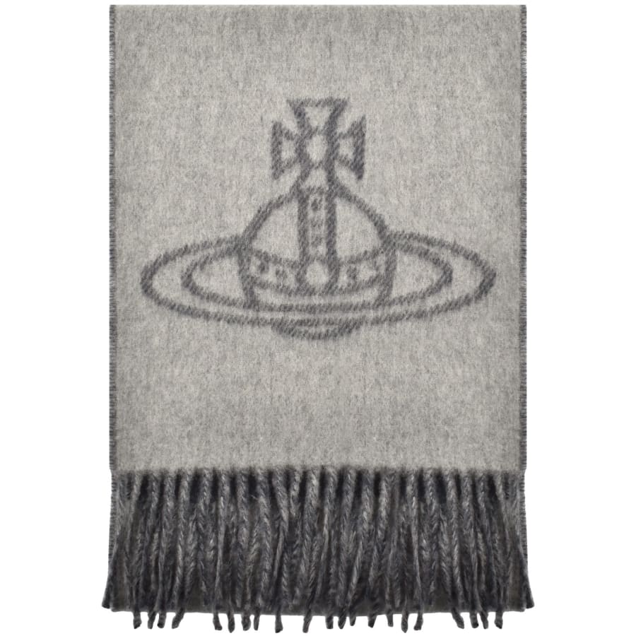 Image number 1 for Vivienne Westwood Logo Scarf Grey