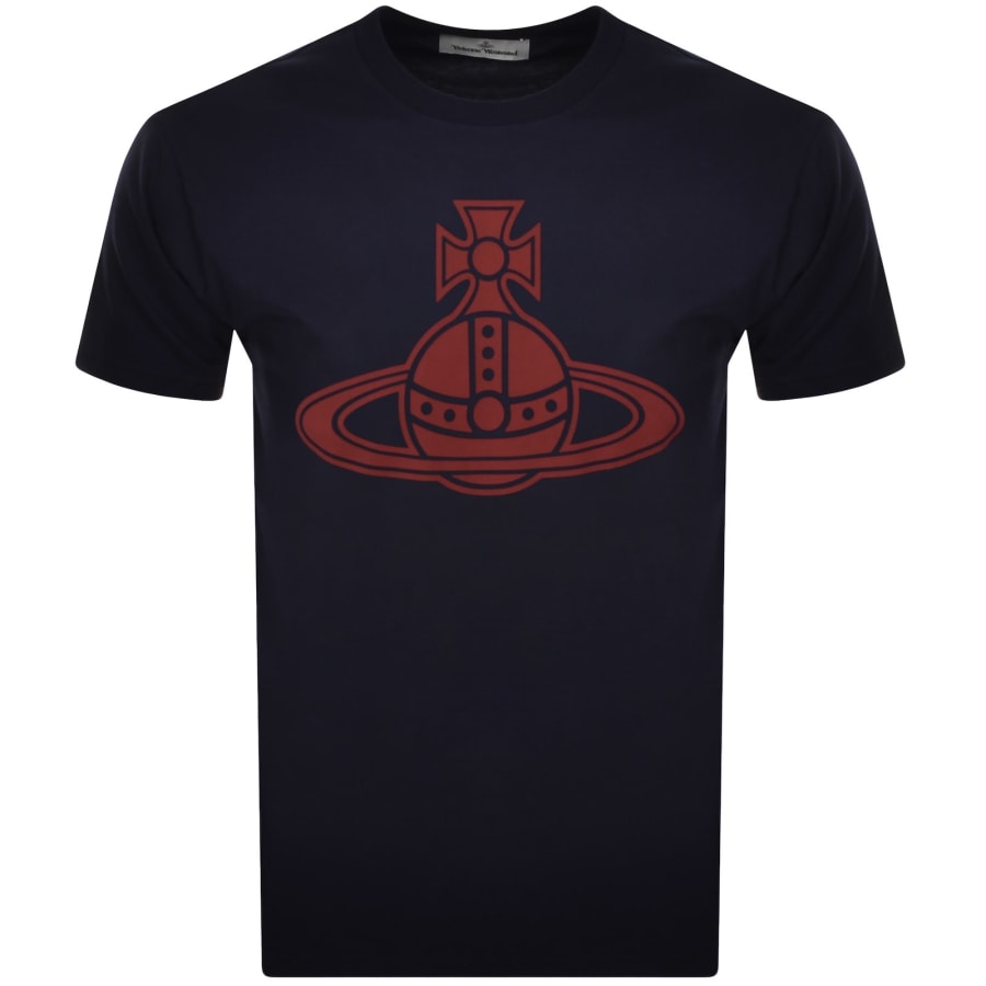 Image number 1 for Vivienne Westwood Paris Orb Classic T Shirt Navy