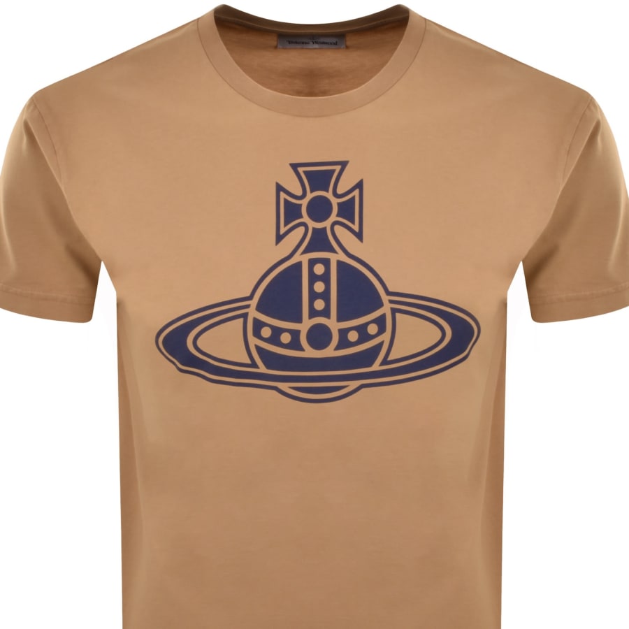 Image number 2 for Vivienne Westwood Paris Orb Classic T Shirt Brown